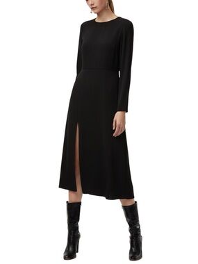 Babaton Long Sleeve Black Midi Dress with Side Slit size 6 excellent condition